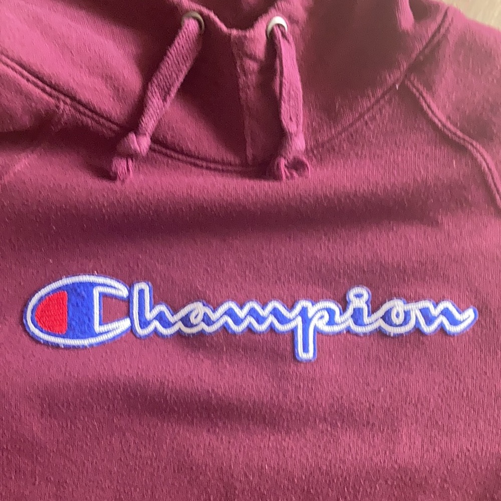 Champion vintage hoodie / Berry / S - Picture 2 of 4